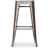 Buy Bistrot Metalix style stool - 76cm  - Metal and Light Wood Metallic bronze 59704 - prices