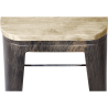 Buy Bistrot Metalix style stool - 76cm  - Metal and Light Wood Metallic bronze 59704 home delivery