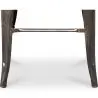 Buy Bistrot Metalix style stool - 76cm - Metal and dark wood Industriel 59697 - prices