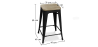 Buy Bistrot Metalix style stool - 61cm - Metal and Light Wood Bronze 59696 - in the EU