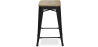 Buy Bistrot Metalix style stool - 61cm - Metal and Light Wood Bronze 59696 in the Europe