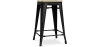 Buy Bistrot Metalix style stool - 61cm - Metal and Light Wood Bronze 59696 - in the EU