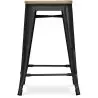 Buy Bistrot Metalix style stool - 61cm - Metal and Light Wood Bronze 59696 - in the EU