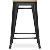 Buy Bistrot Metalix style stool - 61cm - Metal and Light Wood Steel 59696 - prices