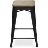 Buy Bistrot Metalix style stool - 61cm - Metal and Light Wood Bronze 59696 in the Europe