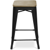 Buy Bistrot Metalix style stool - 61cm - Metal and Light Wood Steel 59696 at MyFaktory