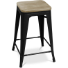 Buy Bistrot Metalix style stool - 61cm - Metal and Light Wood Steel 59696 in the Europe