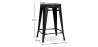 Buy Bistrot Metalix style stool - 61cm - Metal and dark wood Black 59695 at MyFaktory