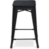 Buy Bistrot Metalix style stool - 61cm - Metal and dark wood Black 59695 at MyFaktory