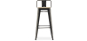 Buy Bar Stool with Backrest - Industrial Design - 76 cm - Metalix Pastel Purple 59694 in the Europe