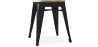 Buy Bistrot Metalix style stool - Metal and Light Wood  - 45cm White 59692 at MyFaktory