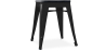 Buy Bistrot Metalix style stool - 46cm - Metal and dark wood Red 59691 in the Europe