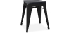 Buy Bistrot Metalix style stool - 46cm - Metal and dark wood Red 59691 - in the EU