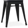 Buy Bistrot Metalix style stool - 46cm - Metal and dark wood Red 59691 in the Europe