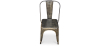 Buy Bistrot Metalix style chair square Seat - New edition - Metal Dark grey 59687 at MyFaktory