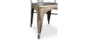 Buy Bistrot Metalix style chair square Seat - New edition - Metal Dark grey 59687 at MyFaktory