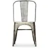 Buy Bistrot Metalix style chair square Seat - New edition - Metal Dark grey 59687 - in the EU
