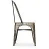 Buy Bistrot Metalix style chair square Seat - New edition - Metal Dark grey 59687 with a guarantee