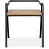 Buy Industrial Style Dining Chair Alameda - Metal and Wood Black 59688 - prices