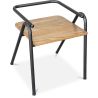 Buy Industrial Style Dining Chair Alameda - Metal and Wood Black 59688 in the Europe