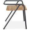 Buy Industrial Style Dining Chair Alameda - Metal and Wood Black 59688 home delivery