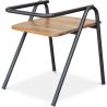 Buy Industrial Style Dining Chair Alameda - Metal and Wood Black 59688 with a guarantee
