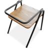 Buy Industrial Style Dining Chair Alameda - Metal and Wood Black 59688 - prices