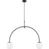 Buy Thelma 2 Bulbs Hanging Lamp - Metal and Glass Black 59623 - in the EU