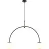 Buy Thelma 2 Bulbs Hanging Lamp - Metal and Glass Black 59623 - prices
