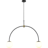 Buy Thelma 2 Bulbs Hanging Lamp - Metal and Glass Black 59623 - prices