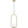 Buy Lucille Hanging Lamp - Metal and Glass Gold 59624 - in the EU