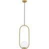 Buy Lucille Hanging Lamp - Metal and Glass Gold 59624 - in the EU