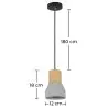 Buy Laura Hanging Lamp - Wood and Concrete Natural wood 59621 - prices