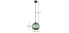 Buy Virginia Hanging Lamp - Metal and Glass Green 59625 - prices