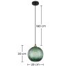 Buy Virginia Hanging Lamp - Metal and Glass Green 59625 - in the EU