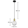 Buy Pauline Hanging Lamp - Metal and Glass Transparent 59662 - in the EU