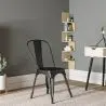 Buy Dining Chair Bistrot Industrial design Metalix 5Kg - New edition Dark grey 59802 - in the EU