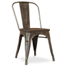 Buy Bistrot Metalix Chair Wooden seat New edition - Metal Dark grey 59804 at MyFaktory