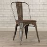 Buy Bistrot Metalix Chair Wooden seat New edition - Metal Industriel 59804 - prices
