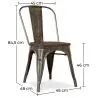Buy Bistrot Metalix Chair Wooden seat New edition - Metal Dark grey 59804 - in the EU