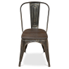 Buy Bistrot Metalix Chair Wooden seat New edition - Metal Red 59804 - prices