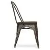 Buy Bistrot Metalix Chair Wooden seat New edition - Metal Dark grey 59804 home delivery