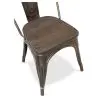 Buy Bistrot Metalix Chair Wooden seat New edition - Metal Dark grey 59804 with a guarantee
