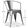 Buy  Bistrot Metalix chair with armrests New Edition - Metal Yellow 59809 - prices