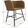 Buy Gazala Dining Chair Design Boho Bali - Synthetic Rattan Natural wood 59823 with a guarantee