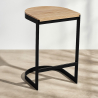 Buy Industrial stool in metal and wood 60cm - Esis Black 59719 - prices