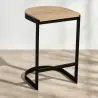 Buy Industrial stool in metal and wood 60cm - Esis Black 59719 - prices
