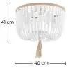 Buy Boho Bali Beaded Ceiling Lamp White 59828 with a guarantee