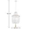 Buy Wooden Bead Chandelier Lamp White 59829 with a guarantee