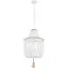 Buy Wooden Bead Chandelier Lamp White 59829 - in the EU